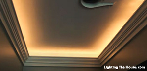 Install led strip light in room ceiling